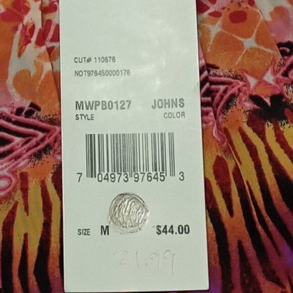 NWT Women's Snap Button Top Roll Tab Sleeves and Accents by Notations Size M - Picture 3 of 4